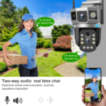Camera de Supraveghere Exterior Interior STARTRONIK® SC23-G-DL, 4G(cartela SIM), UHD, 3 Lentile Viziune Nocturna IP66 Detectie Miscare Zoom 10x Aplicatie Telefon - imagine 4