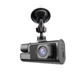 Camera de Bord Full HD 3 Lentile Panoramice Inregistrare Microfon Supraveghere Vehicul - imagine 7
