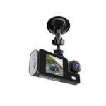 Camera de Bord Full HD 3 Lentile Panoramice Inregistrare Microfon Supraveghere Vehicul - imagine 8