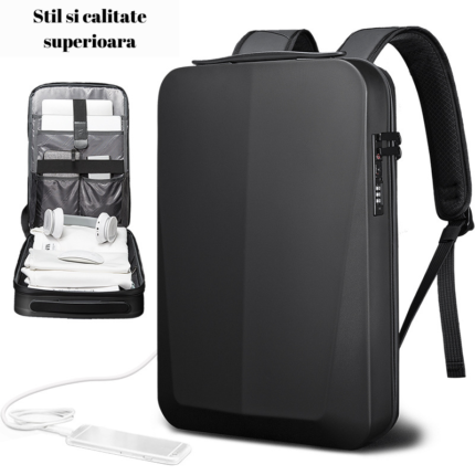 Rucsac STARTRONIK® Business Laptop Impermeabil cu Port USB, Compartimente Tableta si Organizare Documente